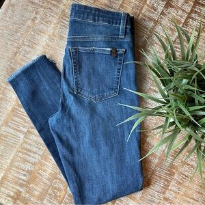 Joe’s High Rise Raw Hem Skinny Jeans
